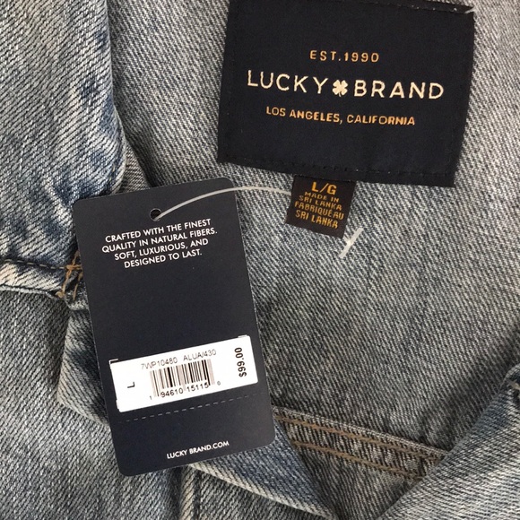 Lucky Brand Boyfriend Jean Jacket Distressed Sizes S and L NWT - Picture 13 of 14